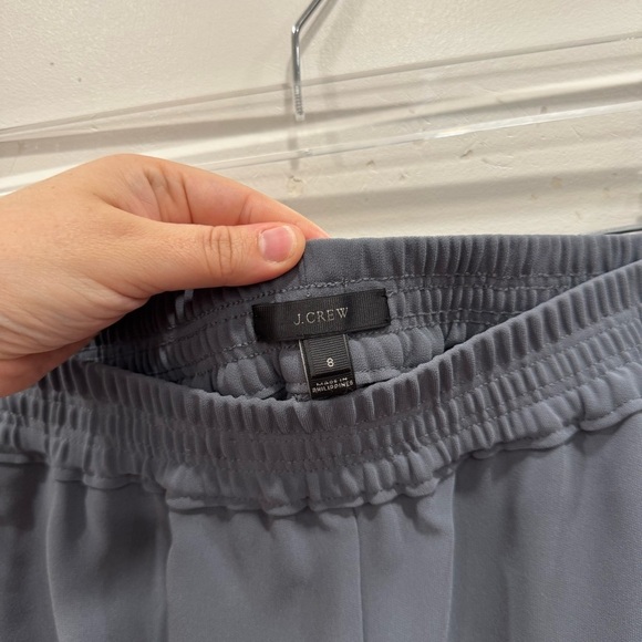 J. Crew Pull On Elastic Waist Reese Tulip Hem Jogger Pants Gray Size 8 B8523 - Picture 6 of 8